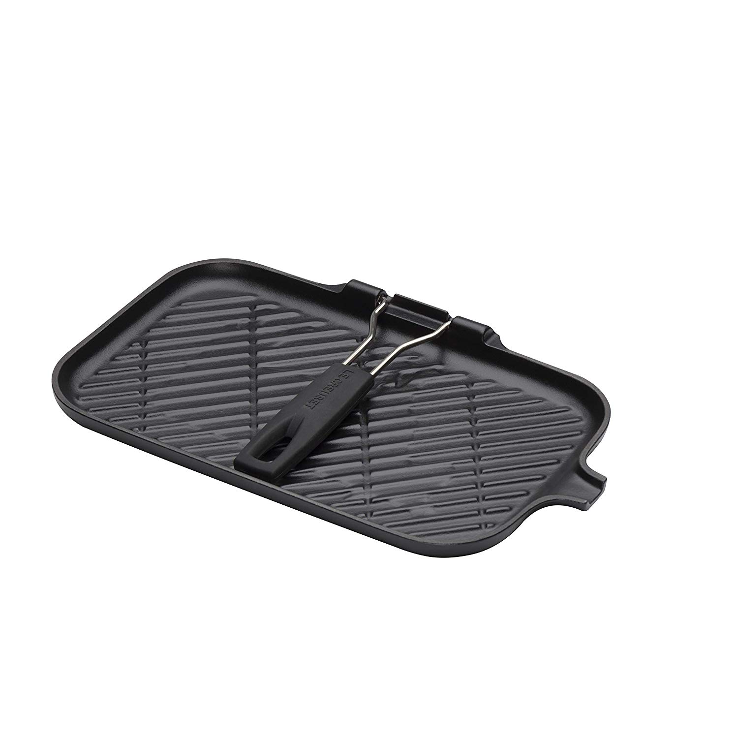 LE CREUSET Enamelled Cast Iron Large Rectangular Grill Pan, with Folding Handle - Image 2