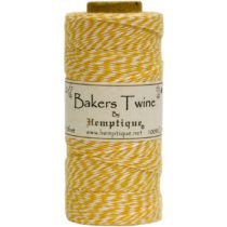 Hemptique Cotton Baker's Twine Spool 2-Ply 410'-Yellow, Other, Multicoloured, 5.81 x 5.81 x 11.52 cm
