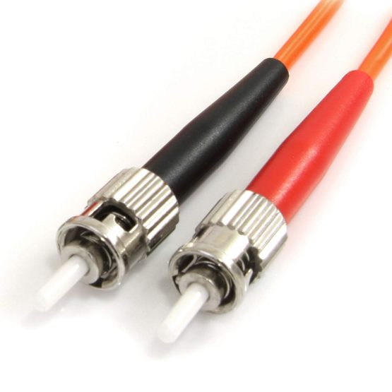 StarTech 2m Fiber Optic Cable - Multimode Duplex 62.5/125 - LSZH - ST/SC - OM1 - ST to SC Fiber Patch Cable (FIBSTSC2) - Image 2