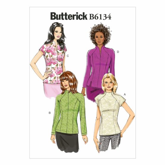 Butterick Patterns 6134 A5,Misses Top,Sizes 6-8-10-12-14