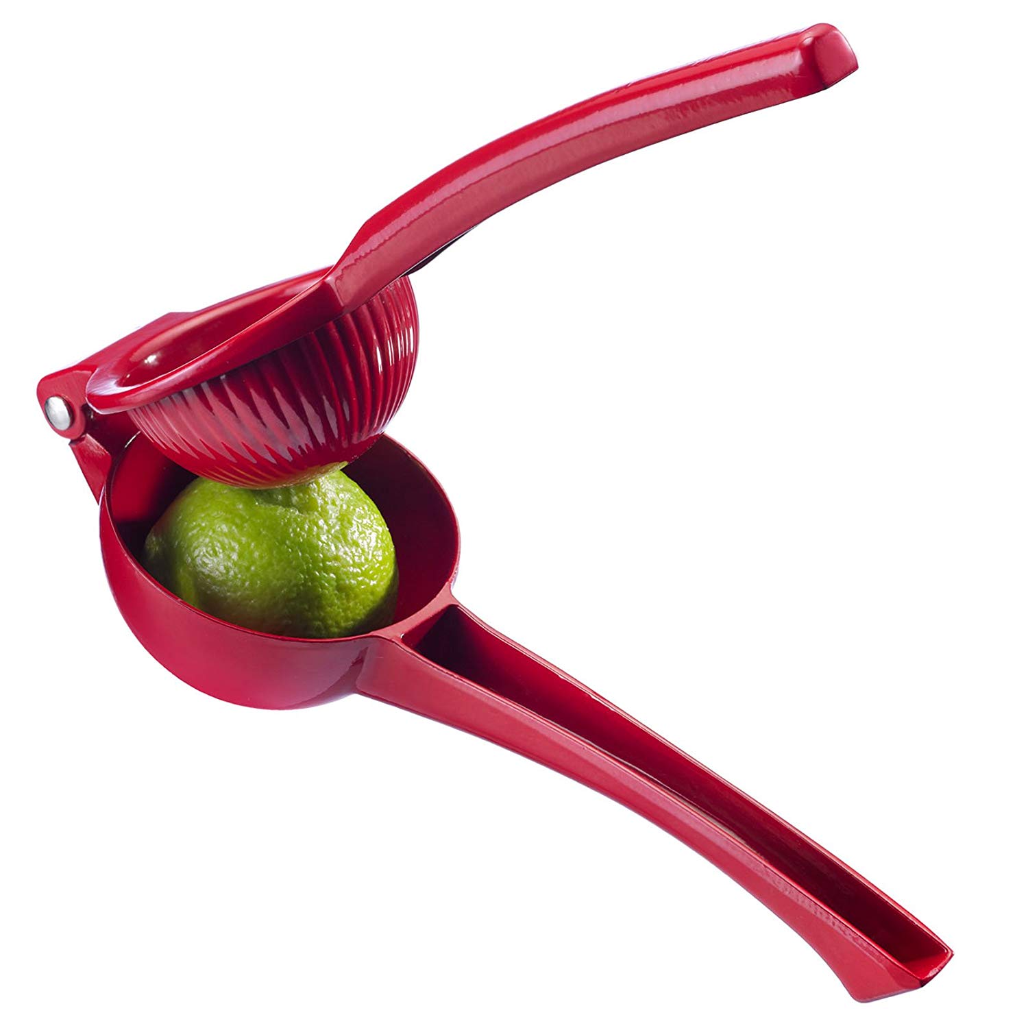 Westmark Citrus Juicer With Squeeze Handle, Diameter: Approximately 7 cm, Aluminium With Food-Safe Coating, Juicy, Red, 30952270 - Image 3