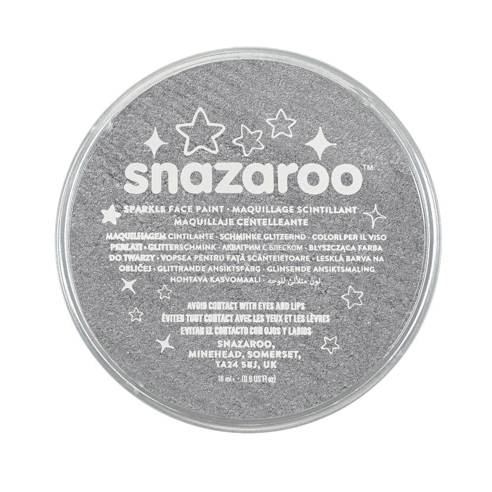 Snazaroo Sparkle Face and Body Paint for Kids and Adults Sparkle Gun Metal Grey Colour, Water Based, Easily Washable