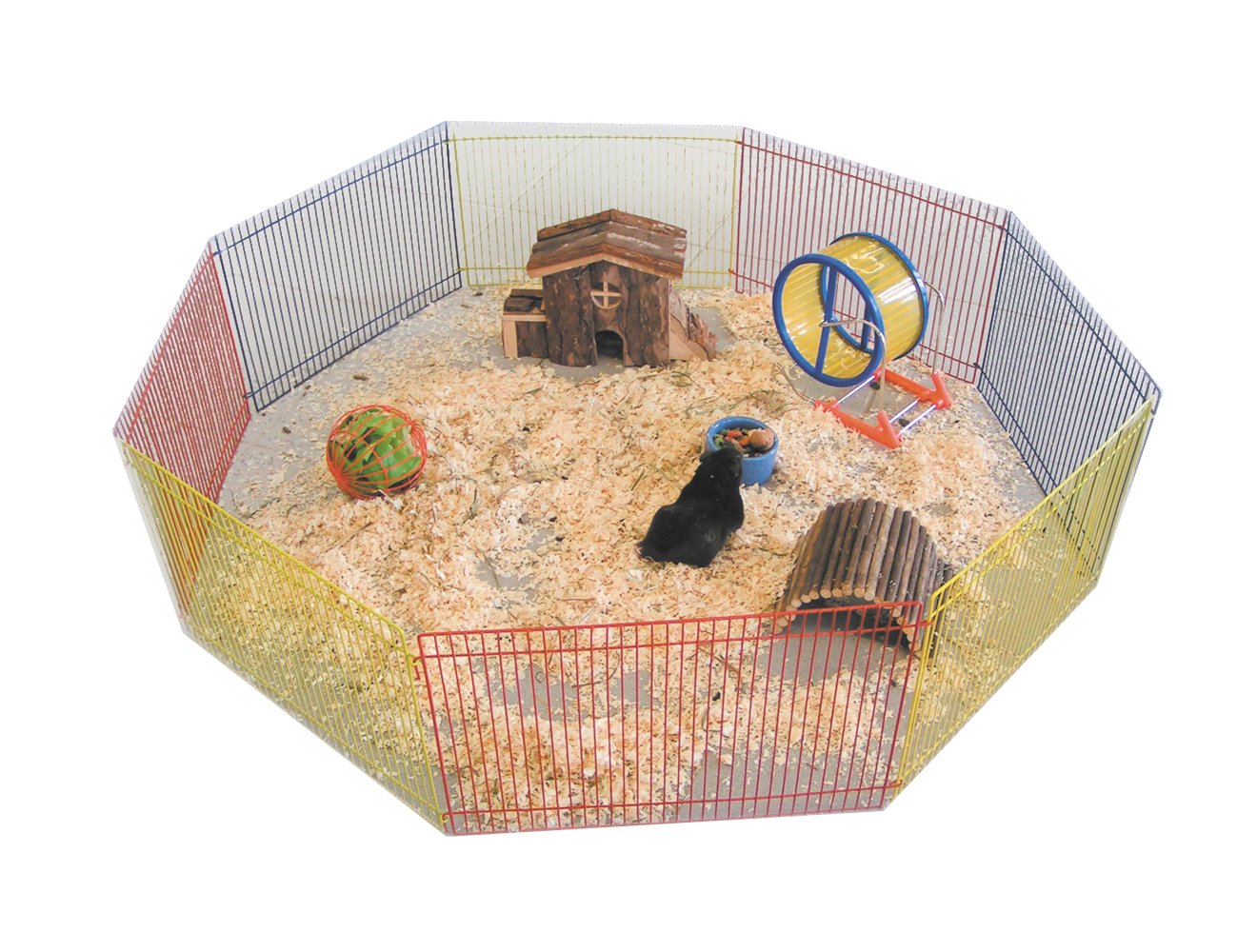 Nobby 8-Sided Hamster Playpen, 91 cm Dia, Multi-Colour, Mehrfarbig