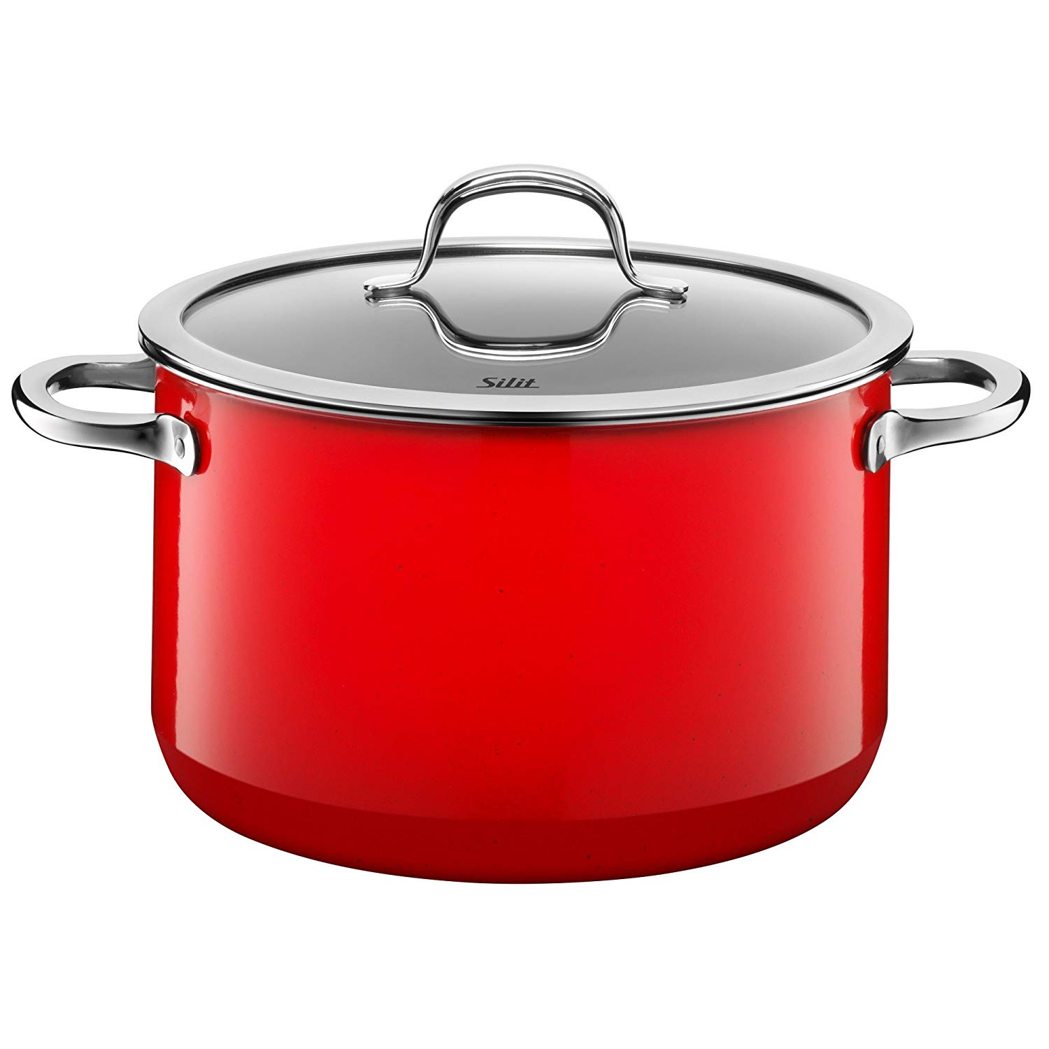 Silit "Passion High Casserole with Lid, Red, 24 cm, 33 x 28 x 20.5 cm
