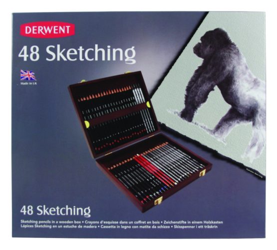 Derwent Sketching Collection, Drawing & Writing, Set Of 48 Pencils In A Wooden Gift Box, Ideal For Sketching, Professional Quality, 0700759 - Image 3