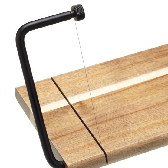 Artesà Acacia Wood Wire Cheese Slicer Board, 27 x 19 cm (10.5 x 7.5 Inch) - Image 4