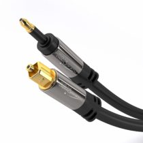 KabelDirekt – 10m – Mini-TOSLINK cable (digital audio cable, optical, TOSLINK to Mini-TOSLINK, fiber optic, transmits digital audio signals to TVs/amplifiers/Hi-Fi systems, black)