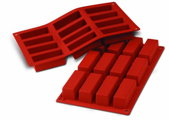 silikomart Silicone Mould Mini Rectangular Cakes, Terracotta
