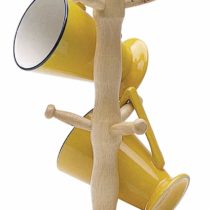 KitchenCraft Wooden Mug Tree Holder, Beechwood, 11.5 x 32.5cm