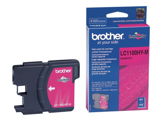Brother LC-1100HYM Inkjet Cartridge, Magenta, Single Pack, High Yield, Includes 1 x Inkjet Cartridge, Brother Genuine Supplies - Image 2