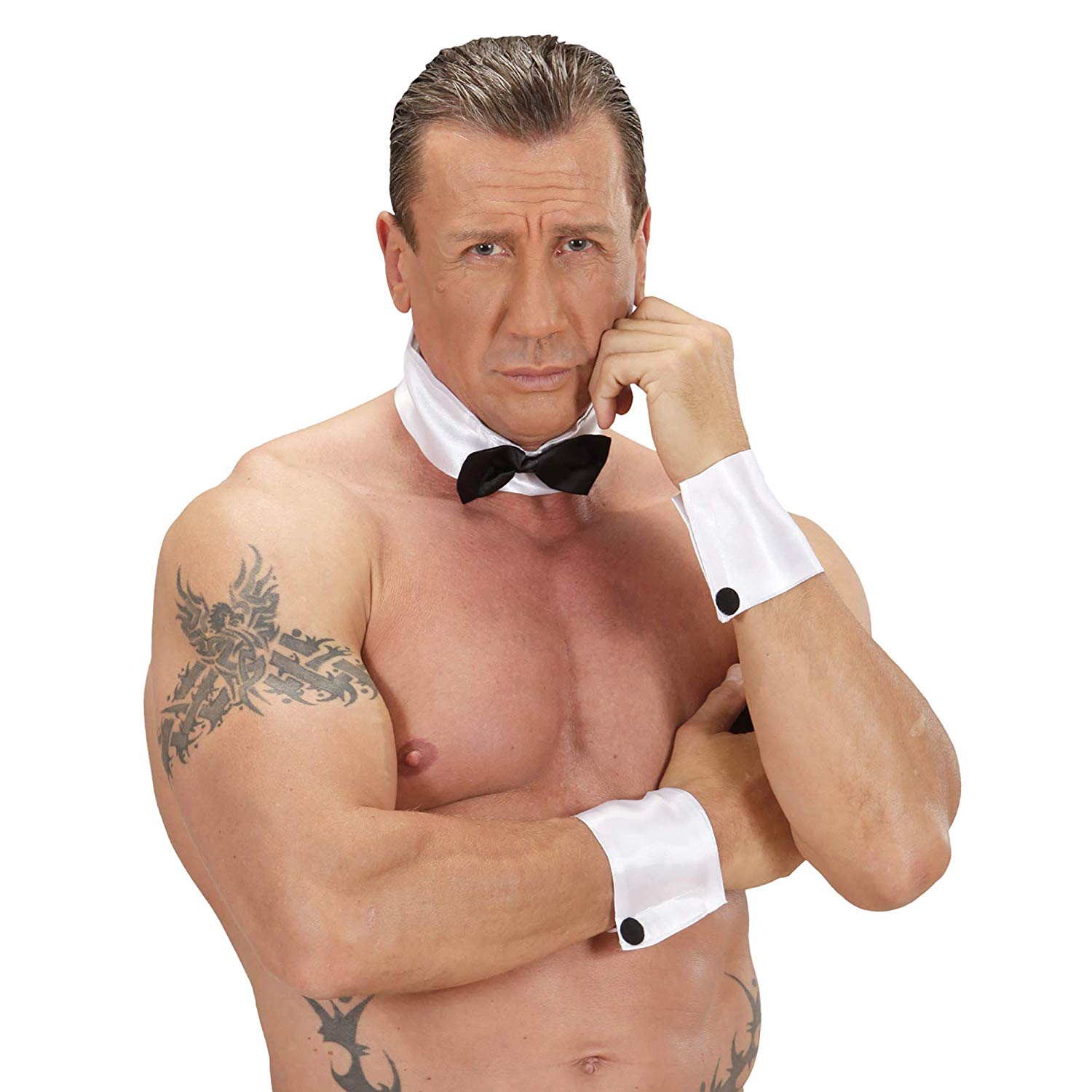 Mens Male Stripper Kit Accessory for Saucy Fancy Dress, White