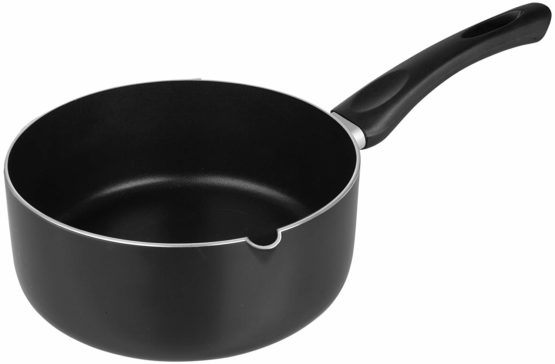 IBILI Saucepan Inducta with spout 12 cm, Aluminium, Black