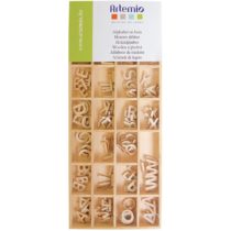 Artemio 1.3 cm Wooden Alphabet Upper Case in Box, Beige