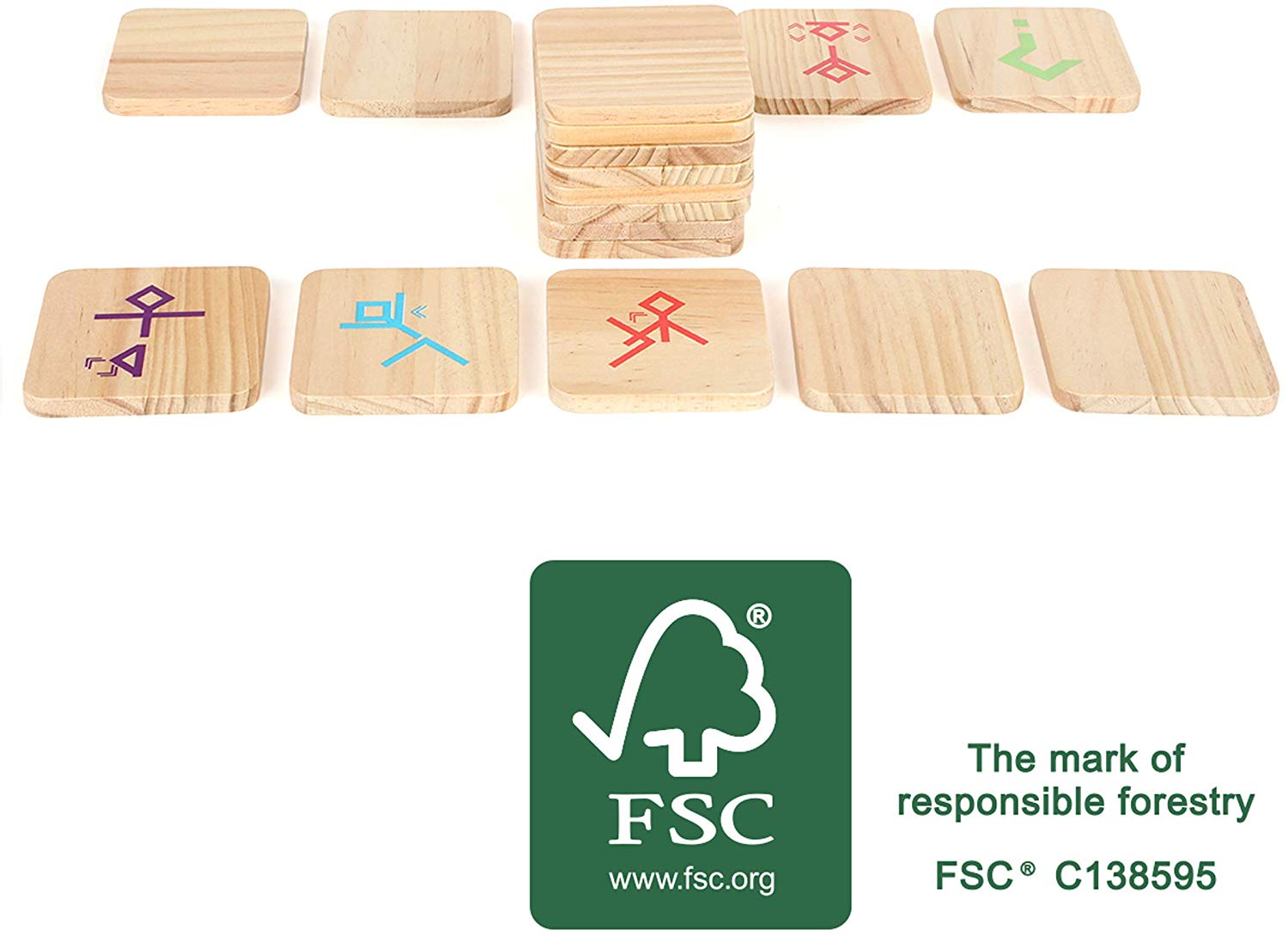 Small Foot 12028 Active Dance Game Made of FSC 100% Certified Wood, Movement Game for Adults and Children Toy, Multi-Coloured - Image 2