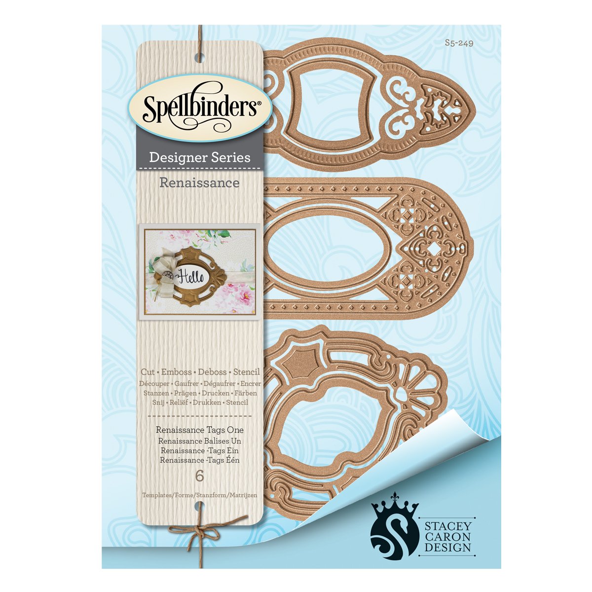 Spellbinders Shapeabilities Dies Renaissance Tags 1, Brown, 22.1x14x0.2 cm - Image 4