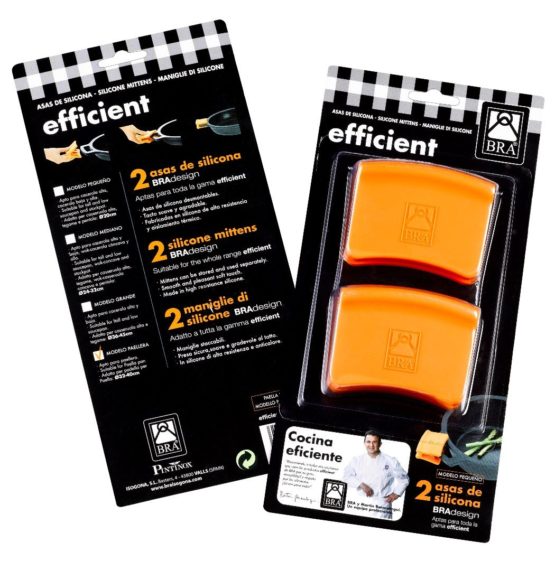 Braisogona 2 Pieces Medium Silicone Grips Blister, 24-32 cm, Orange - Image 2