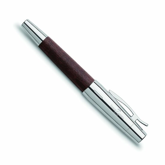 Faber-Castell F148213 E-MOTION FOUNTAIN PEN DARK BROWN B breit (B),Pear wood dark brown.