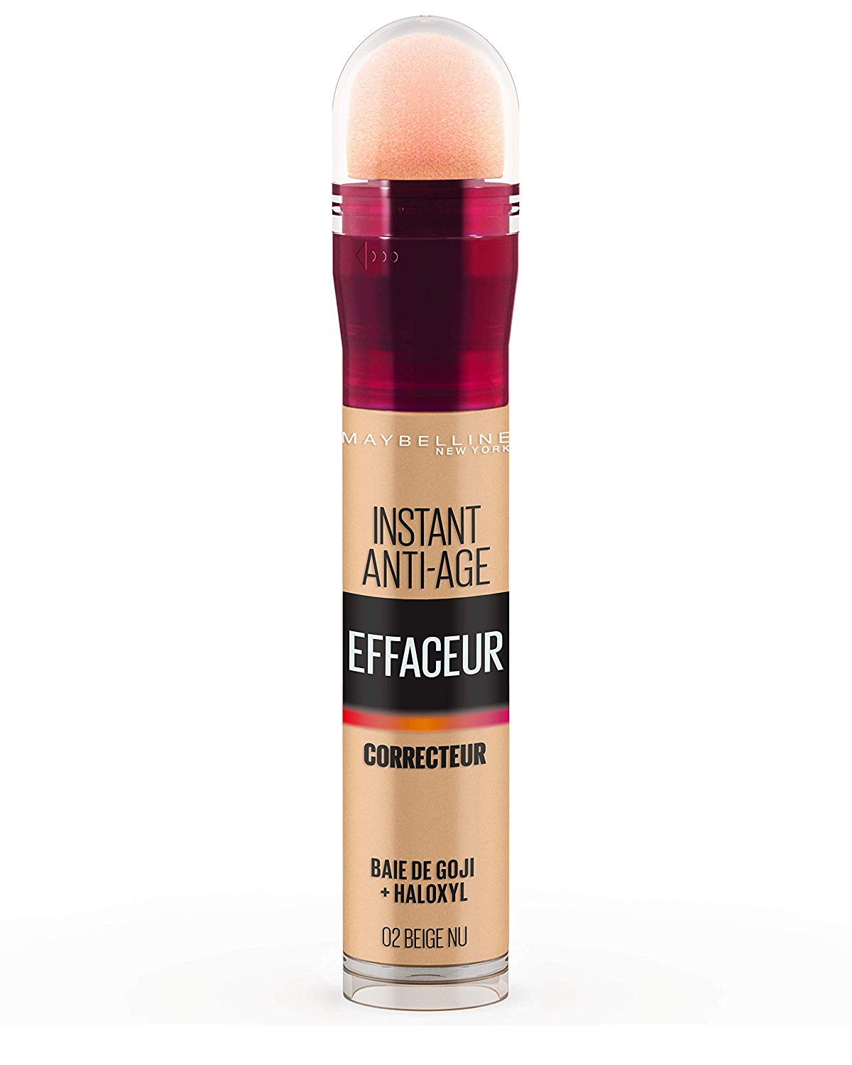 Gemey Maybelline Instant Anti-Ageing Dark Circles Concealer 20 Nude Beige, 02 Beige, 6.8 ml (Pack of 1)