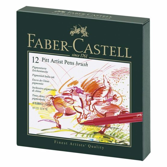 Faber-Castell Pitt Artist Pen Gift Box of 12 Colours