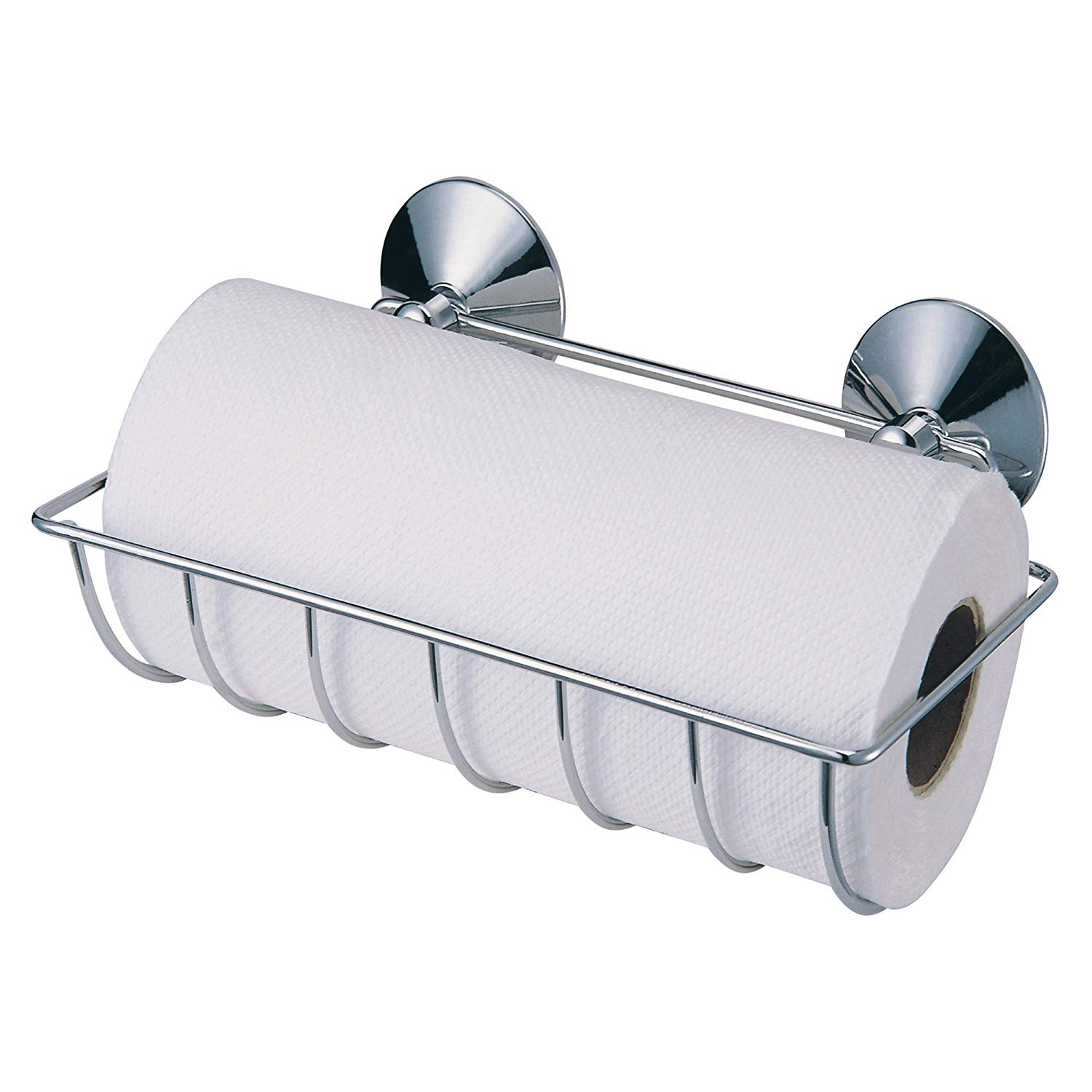 MSV Paper Holder with Super Strong Suction Pad, Silver