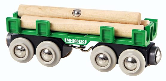 BRIO World - Lumber Loading Wagon Train for Kids Age 3 Years Up - Compatible with all BRIO Railway Sets & Accessories