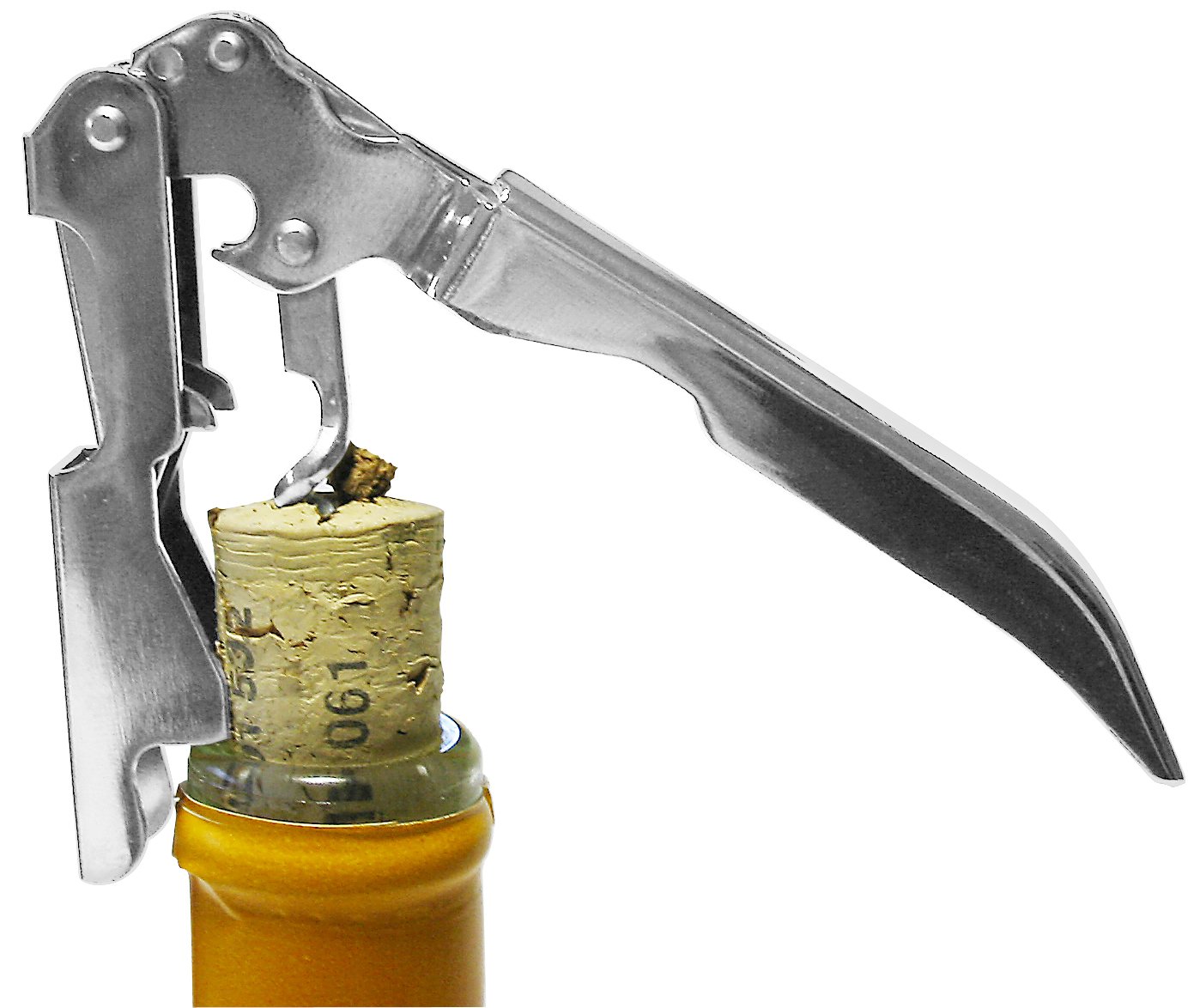 Fackelmann Waiter'S Corkscrew Doublepull of Stainless Steel, Silver, 5-Inch, 12 x 11.7 x 1.5 cm - Image 3