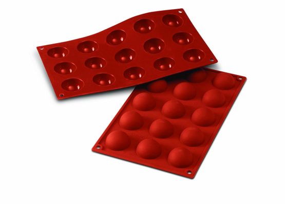 Silikomart Silicone Mould Semi-Sphere, Small, 40 mm, Terracotta, S