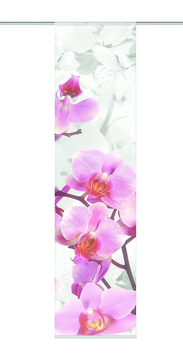 HOME FASHION 87933-723 96.5 x 23.6-Inch Polyester Curtain, Rose, W 23.6" x L 96.5" (1 Panels)