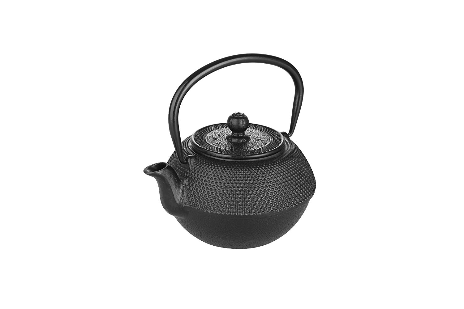 IBILI Cast Iron Black Teapot, 1.2 Litres, Enamel Interior, Induction Safe
