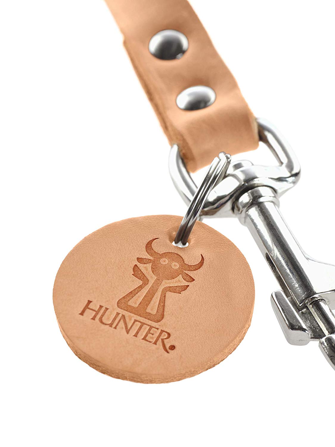 HUNTER Training leash, 16/200 Soft genuine cow leather, tan, Medium - Image 2