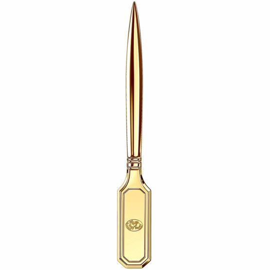 El Casco M650L Letter Opener - Gold, 220 x 30 x 5 mm.