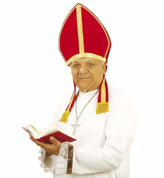 Cardinal Red Velvet Novelty Hats Caps & Headwear for Fancy Dress Costumes Accessory