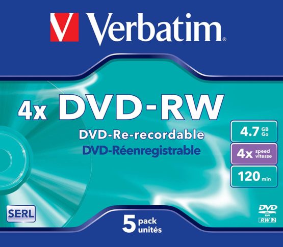 Verbatim 43285 DVD-RW 4.7GB 4x 5 pack, Individually cased - Image 4