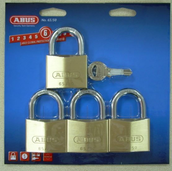 ABUS 65/40 Brass Padlock Quad Pack - Image 2