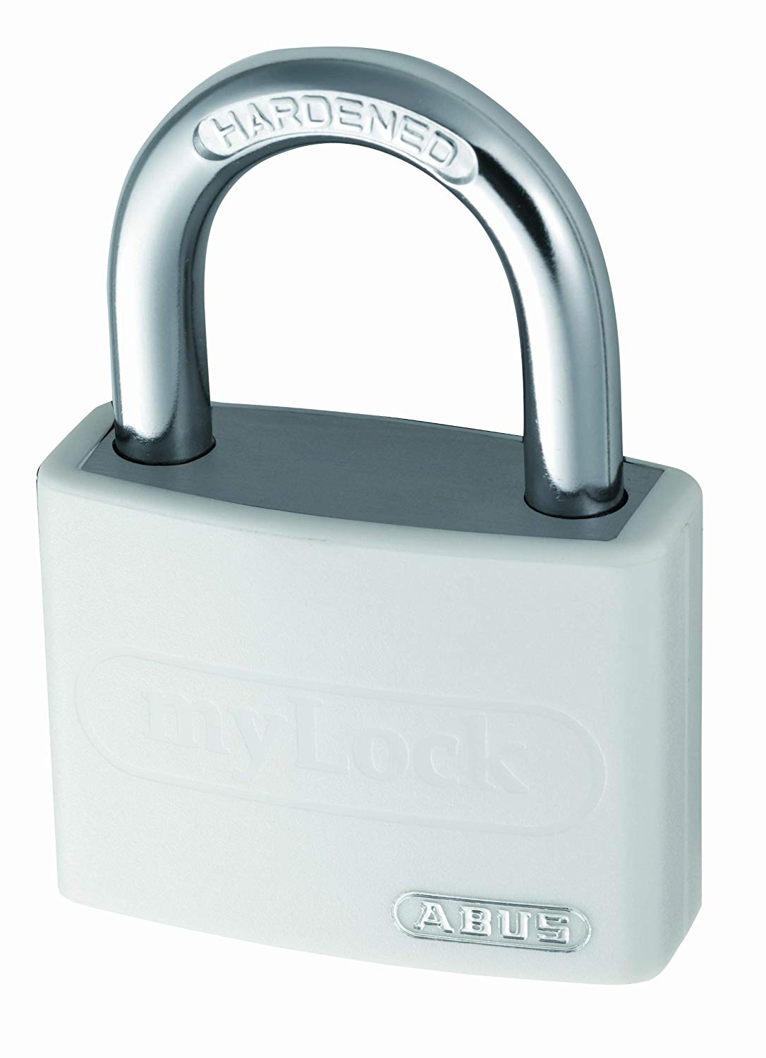 ABUS Padlock T65AL/40 myLOCK - Individually writable - Locker Lock - Solid Aluminium Lock Body - ABUS Security Level 5 - White - Image 2