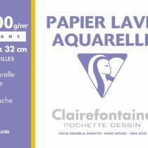 Clairefontaine Wash Drawing Paper, 300 g, 24 x 32 cm, 6 Sheets