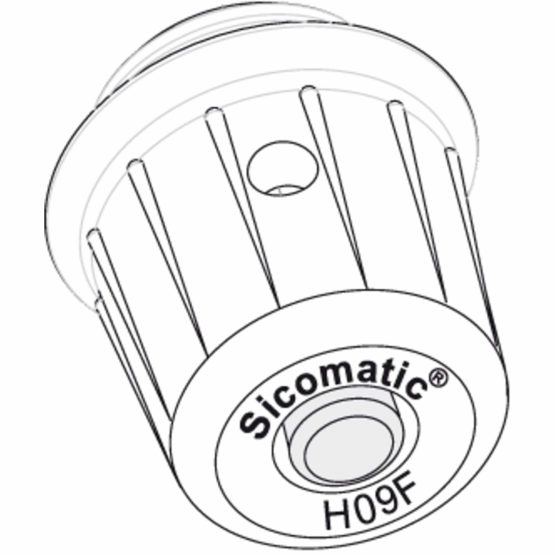 Silit Spare Part Operating Valve for Pressure Cooker Sicomatic® T-Plus/Classic Plastic Black