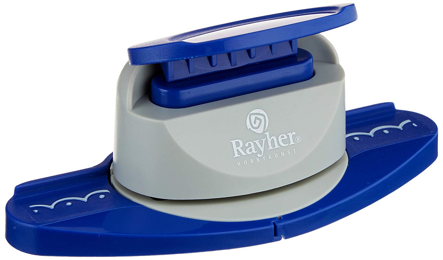 Rayher border punch, motif size 4 cm, suitable for paper/cardboard up to 200 g/m², blue, 4 cm