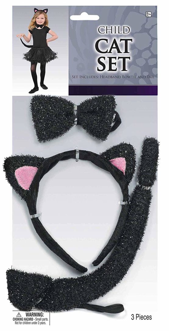 amscan 10132967 Black Glitter Cat Costume Accessory