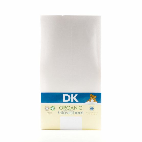 DK Glovesheets 73x30cm 100% Organic Cotton Fitted Small Moses Basket Sheet (White)