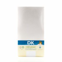 DK Glovesheets 100% Organic Cotton Fitted Small Travel Cot Sheet (White, 95x65cm)