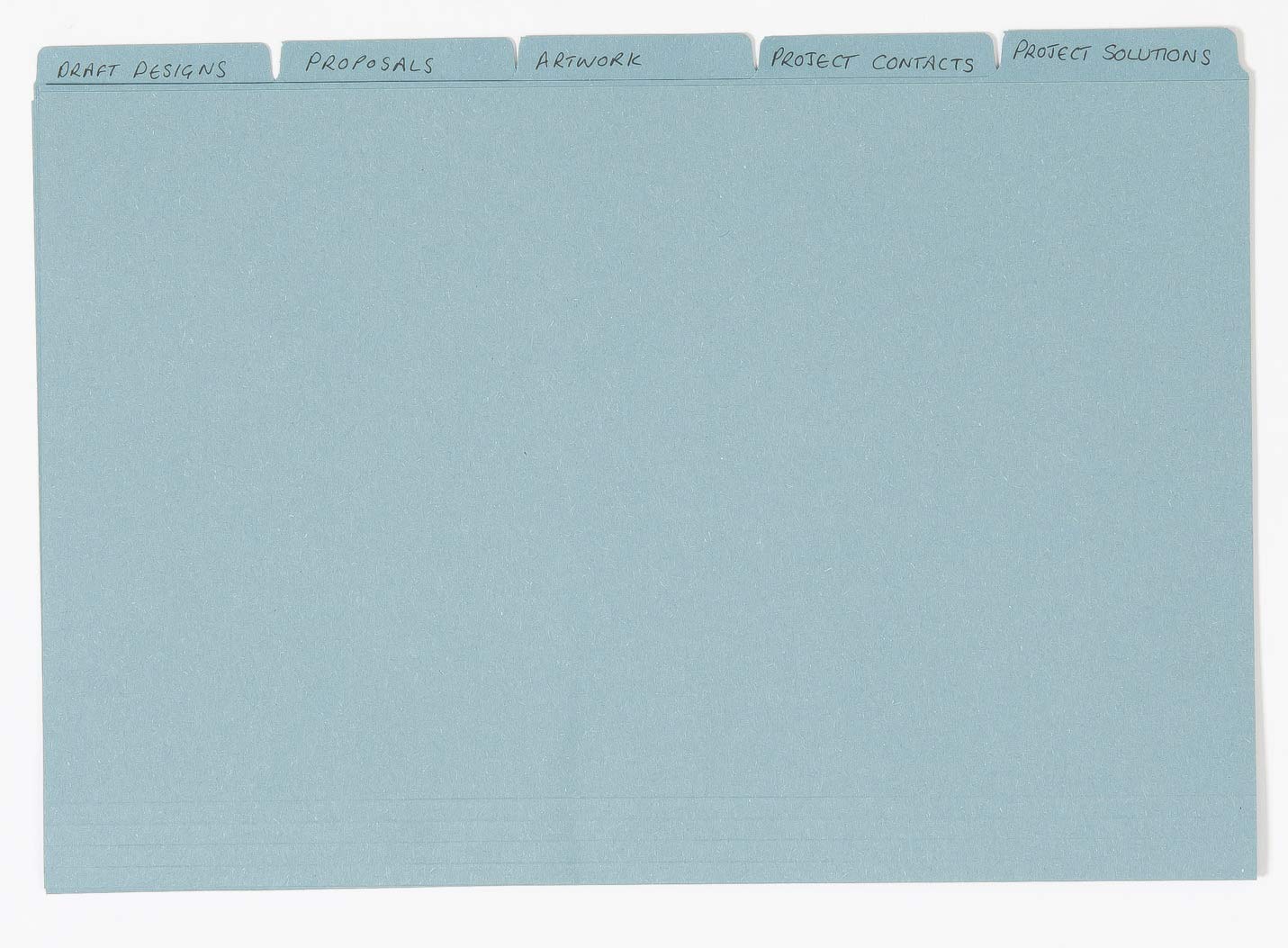 Exacompta, Ref FT170-BLUZ, Guildhall, Tabbed Folders, 345x240mm, 170gsm Lightweight Premium Manilla, A4 & Foolscap Documents - Image 2