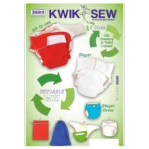 KWIK-SEW PATTERNS K3685OSZ Size 28 x 52-inch Crib Comforter/Skirt/Fitted Sheet/Bumper Pad and Diaper Stacker, Pack of 1, White, S-M-L-XL-XXL