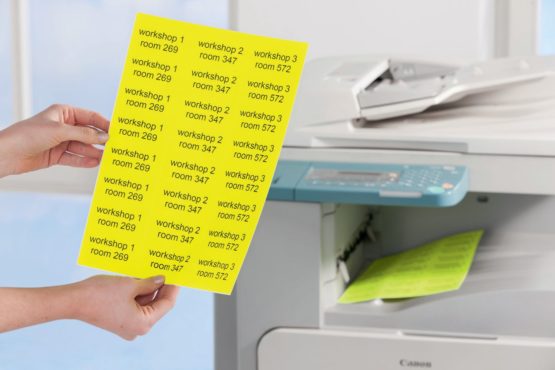 Avery Zweckform L6006-20 Removable Neon Labels A4 Pack of 25/210 x 297 mm 25 Sheets Neon Yellow - Image 3