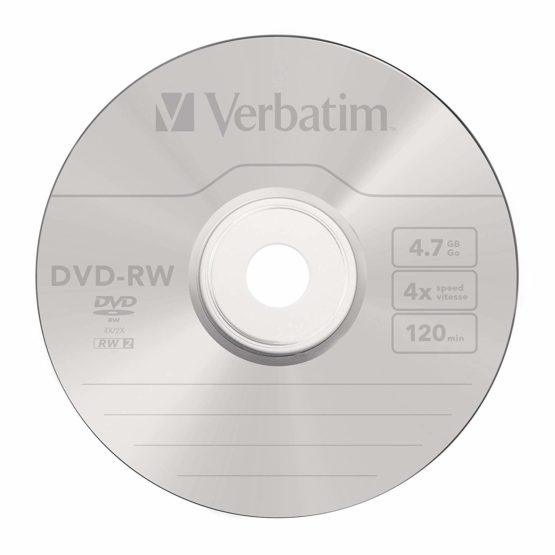 Verbatim 43285 DVD-RW 4.7GB 4x 5 pack, Individually cased - Image 2