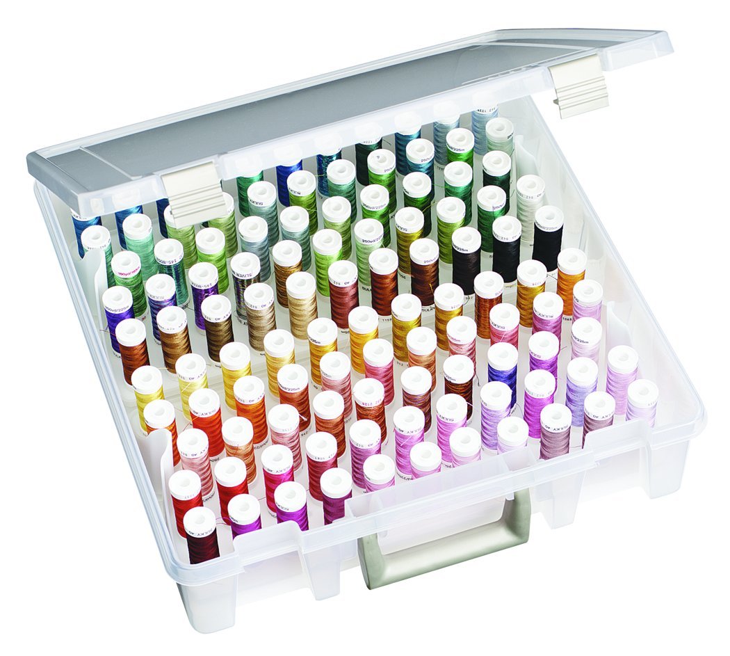 Artbin Art Bin Super Satchel Box with Removable Thread Trays, Clear, Pack of 1 - Image 4