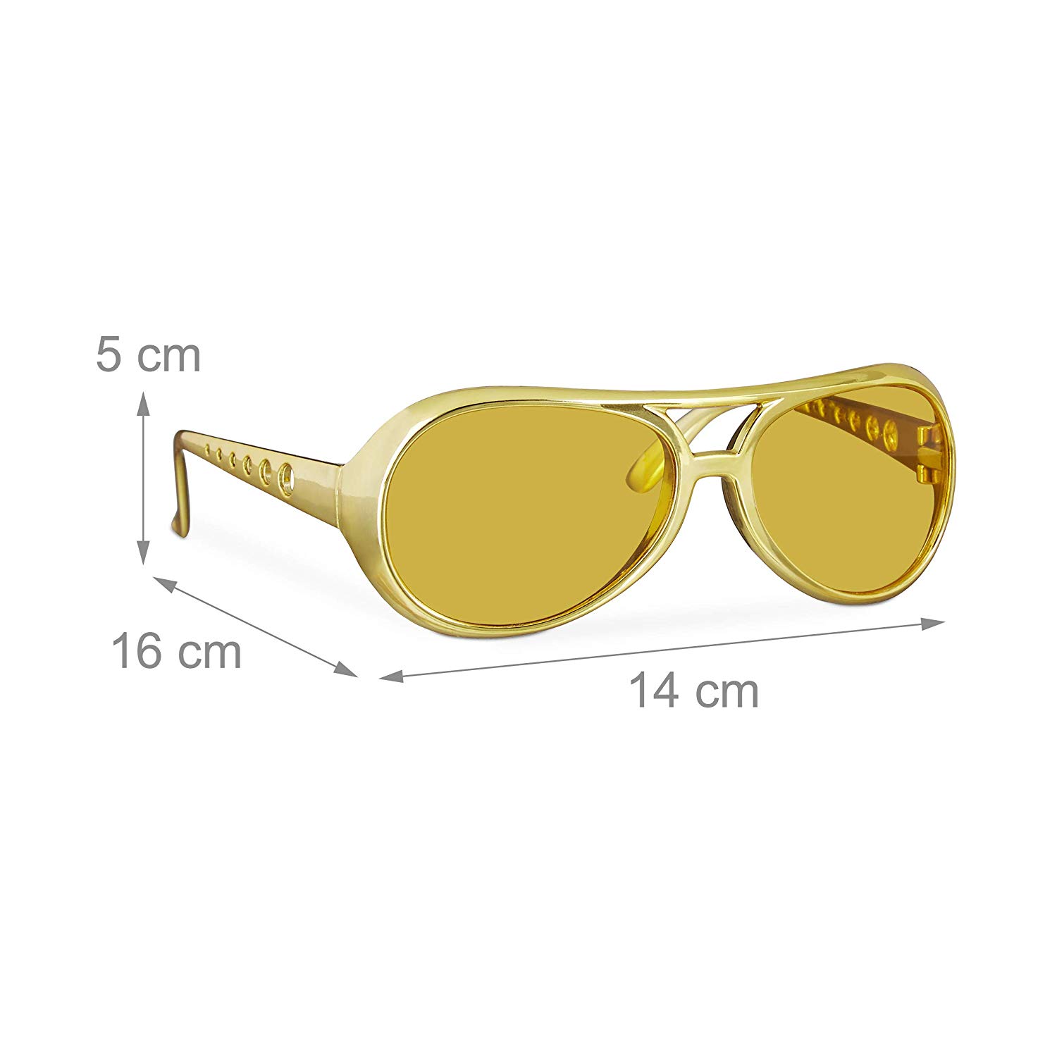 Relaxdays Rapper Glasses, Funny Rapper and Pimp Glasses, Fancy Dress Accessory for Mardis Gras and Theme-Parties, Golden - Image 4