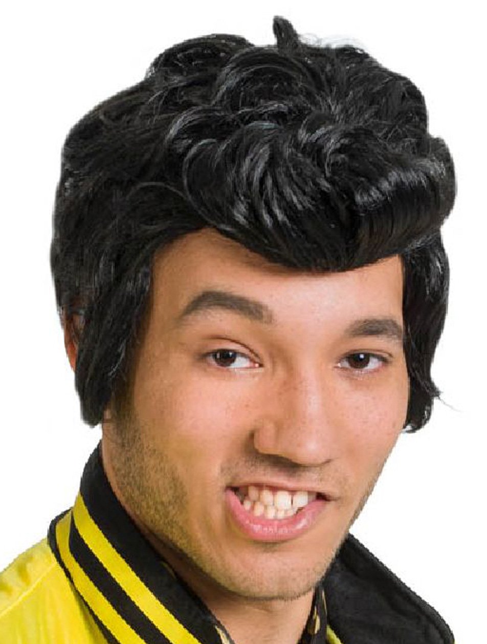 Folat - Rock and Roll Wig for Men - One Size, Black