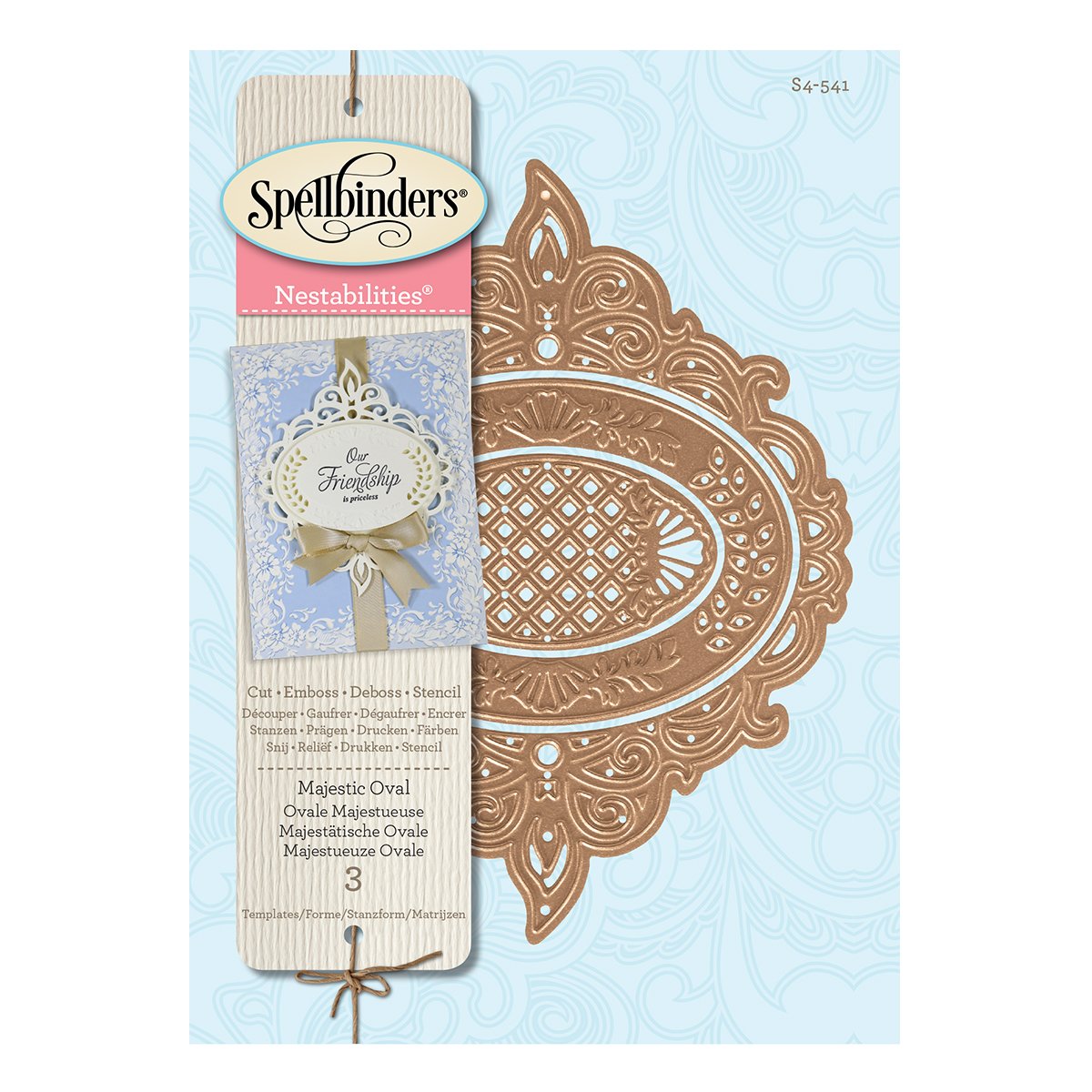 Spellbinders "Majestic Oval" Nestabilities Dies, Brown - Image 4