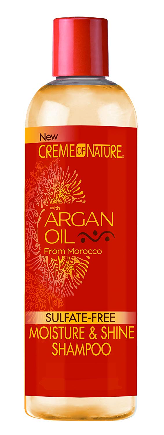 Creme of Nature Argan Oil From Morocco Moisture & Shine Sulfate-Free Shampoo, 354 ml, Yellow, 354 ml (Pack of 1)
